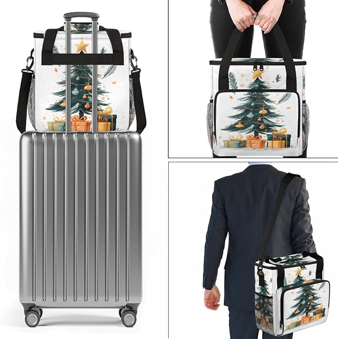 Christmas Gift Coffee Maker Carrying Bag Gothic Tree Travel Storage Bag Compatible with K-Mini or K-Mini Plus Single Serve Coffee Brewer Carrying Case with Multiple Pockets &amp Shoulder Strap