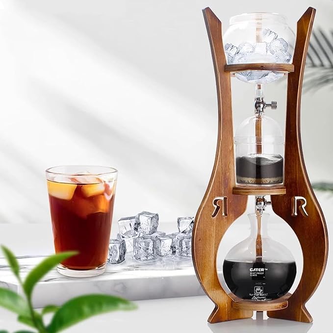 Cold Brew Coffee Maker Ice Drip Coffee Maker Makes 6-12 Cups Capacity 600/1000ML Slow Drip Technology for Office Coffee Lovers