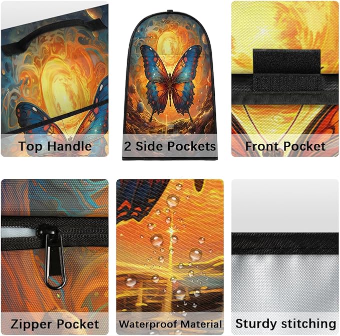 cfpolar Kitchen Aid Mixer Cover Compatible with 6-8 Quarts Butterfly Animal Universe Stand Mixer Cover Kitchen Aid Mixers Accessories Appliance Organizer Bag Dust Covers with Zipper Pocket