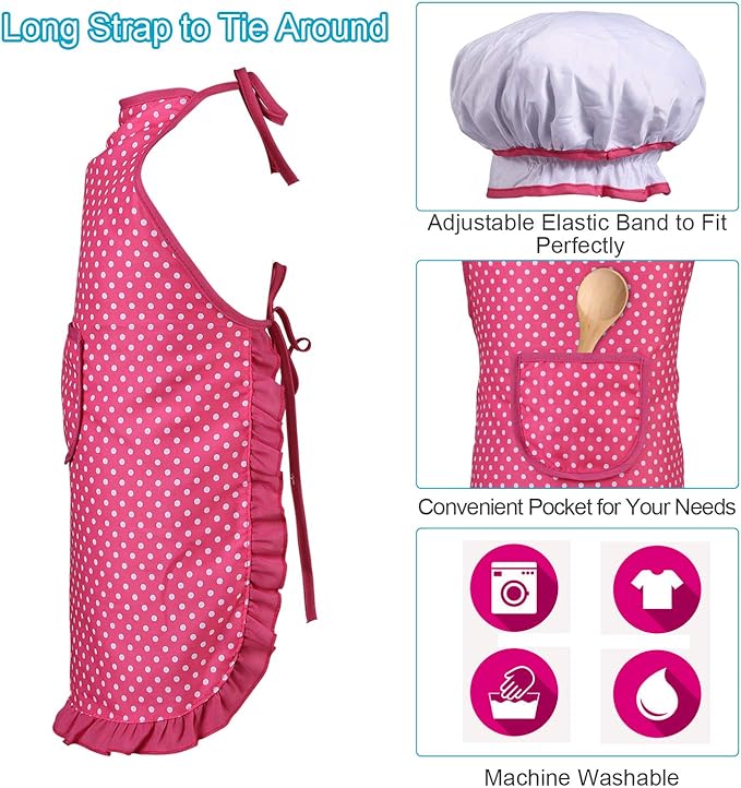 Juboury Kitchen Pretend Play Toys with Stainless Steel Cookware Pots and Pans Set Cooking Utensils Apron &amp Chef Hat Cutting Vegetables for Kids Girls Boys Toddlers