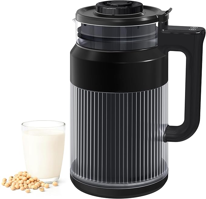 6-in-1 Nut Milk Maker8 Blade 27oz Soy Milk Maker Machine with Delay Start/Keep Warm/Self-Cleaning/Boil Water