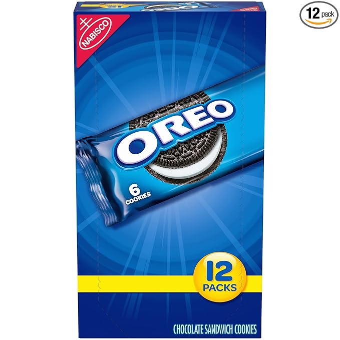 OREO Chocolate Sandwich Cookies School Lunch Box Snacks 2.4 Ounce (Pack of 12)
