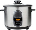 10-Cup Electric Rice Cooker and Steamer – Stainless Steel One-Touch Rice Maker with Keep Warm Function Non-Stick Pot and Glass Lid