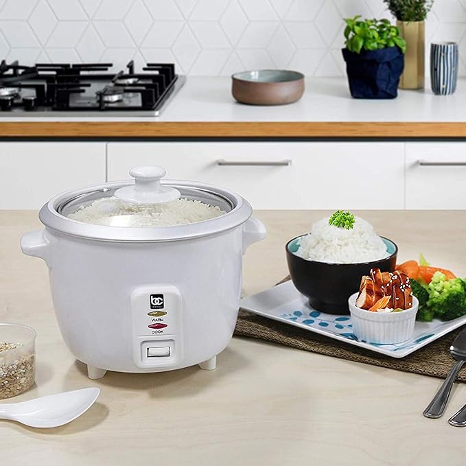 Bene Casa Rice Cooker with glass lid10-Cup Dishwasher safe rice cooker with auto cut off steamer rice maker with keep warm facility.