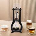 Xuthusman 600ml Durable Glass Iced Coffee Cold Brew Pot Coffee Filter Drip Tower Coffee Maker Coffee Filter Pot 6-8 Cup (Gray)
