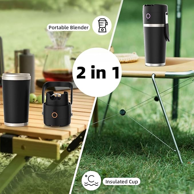 Rechargeable Juicer with Stainless Steel Cup Cordless Mixer 14000RPM Wireless Smoothie Maker for Travel Gym Home