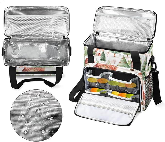 Xmas Tree Coffee Maker Carrying Bag Mystical Tree Travel Storage Bag Compatible with K-Mini or K-Mini Plus Single Serve Coffee Brewer Carrying Case with Multiple Pockets &amp Shoulder Strap