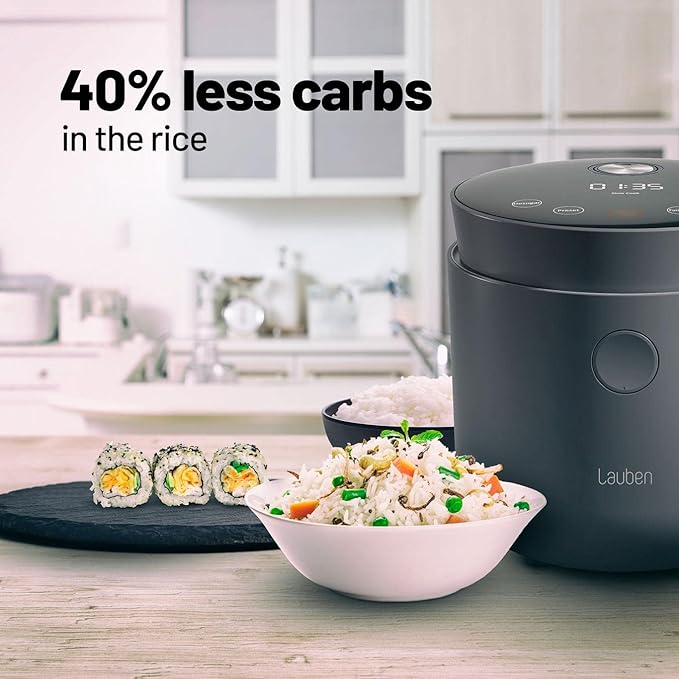 Low Sugar Rice Cooker 1500AT Rice Cooker with Low Suger Function Capacity 1.5 L Delayed Start Keep Warm Inner Container Dishwasher Safe Non-Stick Coating