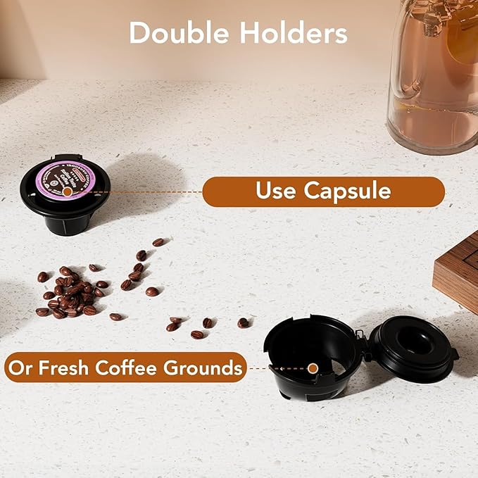 COWSAR Single Serve Coffee Maker 2 in 1 Coffee Brewer for K-CUP Pod &amp Ground Coffee 6-14 Oz Adjustable Brew Sizes 14Oz Water Reservoir Self-cleaning Compact Coffee Machine for Home Office Trav