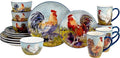 Certified International Rooster Meadow 16 Piece Dinnerware Set Service for 4