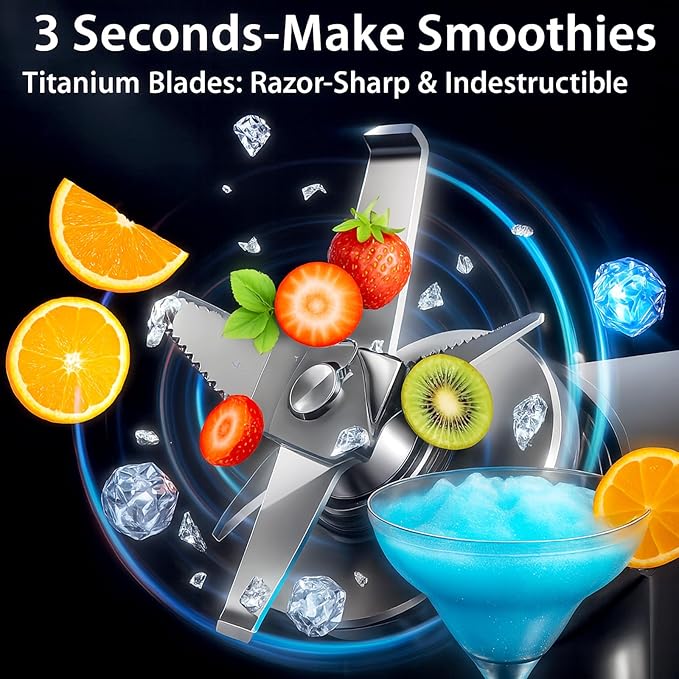 Professional blender Commercial Blender Smoothie Blender with Full Soundproof ShieldQuiet Blenders Heavy Duty Blenders with Strong and Quiet Professional-Grade Power Self-Cleaning 70 Oz 2200W
