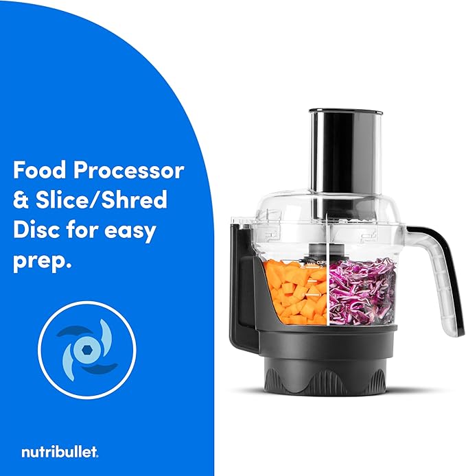 nutribullet® Ultra Plus+ 3-1 Compact Kitchen System 1200W Kitchen System with Blender Food Processor and Coffee and Spice Grinder 32oz and 24oz Blending Cups 2-Cup Food Processor Pearl White
