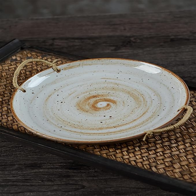 Dinnerware Sets Porcelain Bowls and Plates Sets Ceramic Dinnerware Set Retro 16 Pcs Stoneware Dishes Set for 4 Plate/Bowl Tableware Comb