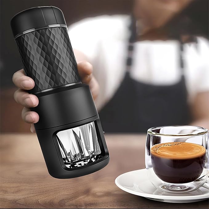 ERICAT Home Drip Coffee Brewer 2 IN1 Travel Coffee Maker 90 ° C Thermostatic Extraction and Stable Heating System Coffee Machine Fast Heating and No Need For Batteries Or Electricity For Camping