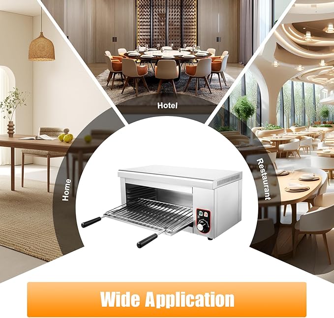 Electric Single Wall Oven 1500W Bake Air Fry Countertop Convection Toaster Oven Medium Capacity Bake Broil Air Fry Toast Keep Warm Stainless Steel