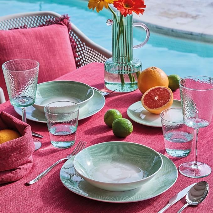 Moon Grass 18-Piece Porcelain Dinner Plates Dinnerware Set for 6 People