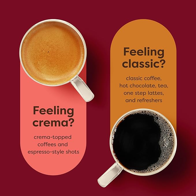 Keurig K-Crema Single Serve K-Cup Pod Coffee Maker PressureInfusion &amp MultiStream Technology Brews Crema-Topped Coffee Espresso-Style Shots Classic Coffee Tea Cocoa 72 oz Removable Reservoi
