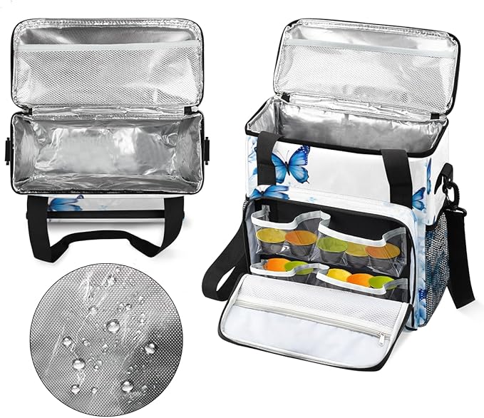 Flowers Butterfly Coffee Maker Carrying Bag Mystic Butterfly Travel Storage Bag Compatible with K-Mini or K-Mini Plus Single Serve Coffee Brewer Carrying Case with Multiple Pockets &amp Shoulder St
