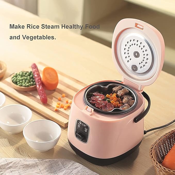 Small Rice Cooker Rice Cookers Electric Food Steamer with Keep Warm Function Multi Cooker with Removable Non-Stick Rice Pot