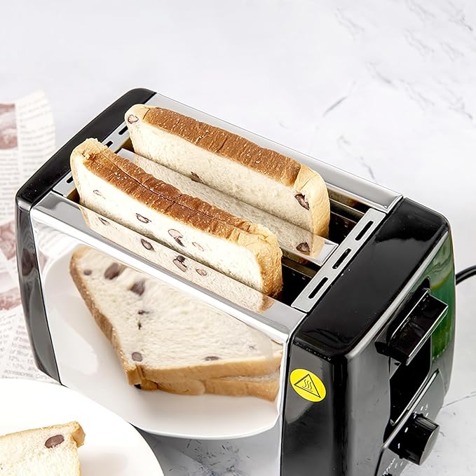 Hot Dog Machine Toaster Sausage and Bread Maker Breakfast Grill Sandwich Maker for Home (BH002B stainless steel)
