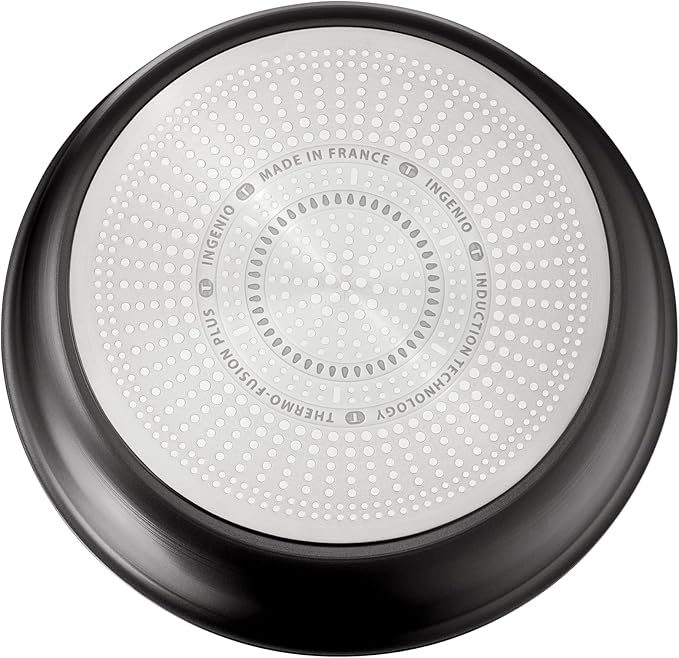 Tefal Ingenio Unlimited ON 3 piece Non-Stick Induction Pan Set 24 &amp 28 cm Frying Pans 1 Removable Handle Easy Cleaning Heat Indicator Black L3959143