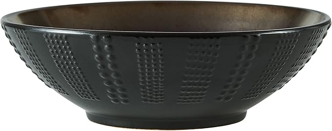 Gourmet Basics by Mikasa Verona 16-Piece Dinnerware Set &amp Cream Serving Bowl 9 Inch &amp Cream Rectangular Platter 13.75 Inch