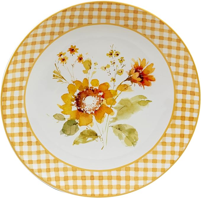 Certified International Sunflowers Forever 11 Dinnerware Plates Large Multicolor Set of 4