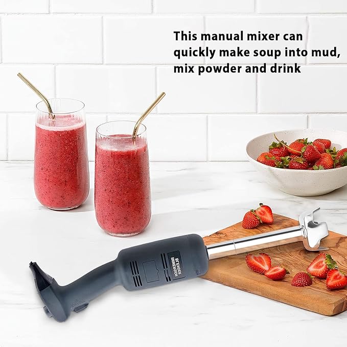 Li Bai 18 in Heavy Duty Immersion Blender Handheld Kitchen Hand Blenders for Kitchen Commercial Mixer Electric 750W Detachable Shaft Adjustable Variable Speed Emulsifier Blender Handheld