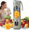 Digital Display Juicer-Smart LED Display Diet-Friendly Portable Multimode Blender Personal Electric USB 15.2 oz Portable juicer Shakes and Smoothies Blender Small Blenders Mixing (02)
