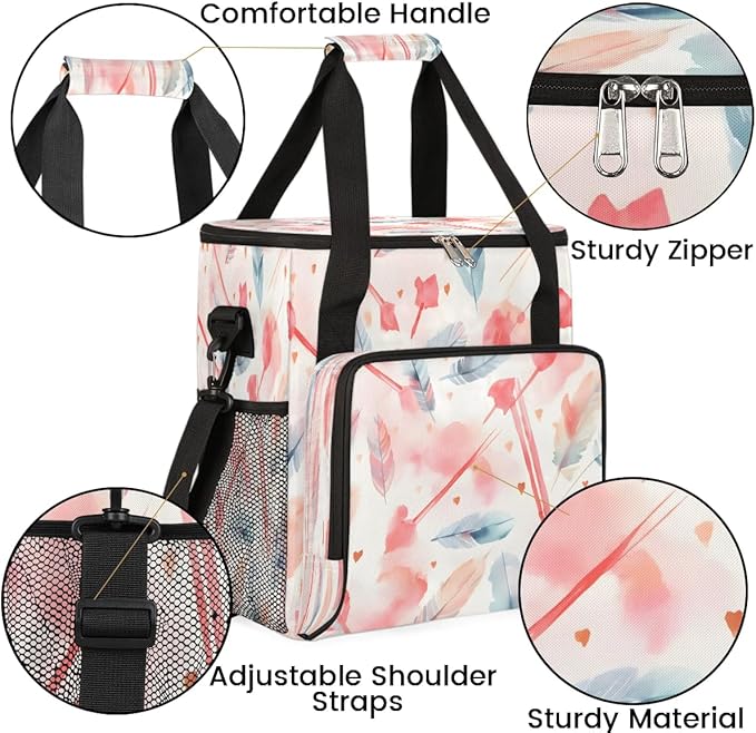 Watercolor Arrow Coffee Maker Carrying Bag Compatible with K-Mini or K-Mini Plus Portable Single Cup Coffee Maker Case with Pockets for K Cup Pods