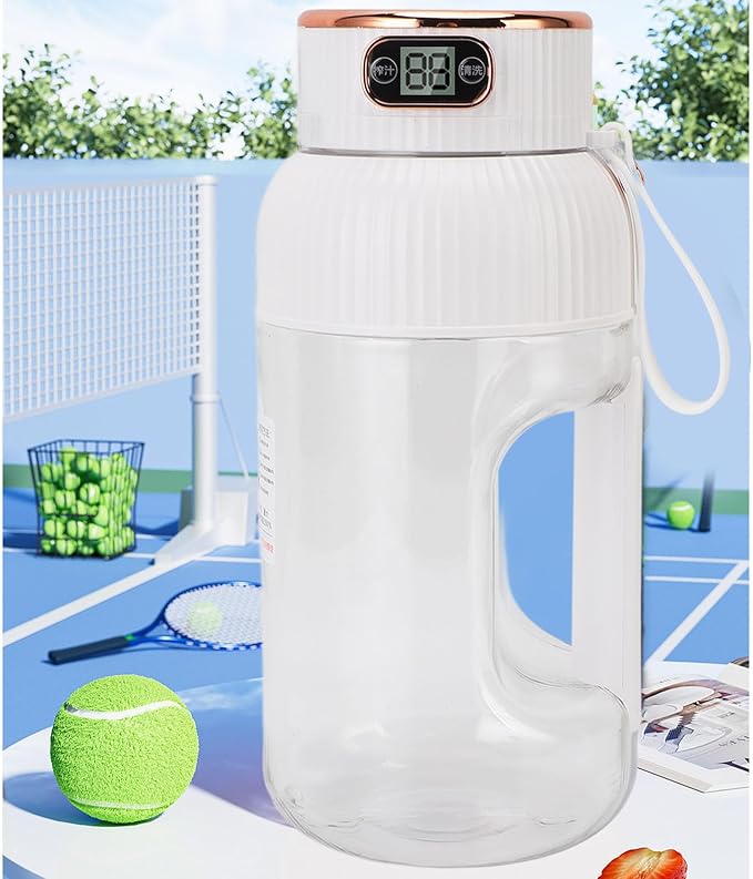 Portable Juicer Cup 150W 1200ml Mini Travel Blender with Detachable Design and Overload Prevention for Gym Home Office Sports Use (White)