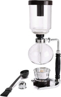 LUEUR Siphon Coffee Maker Vacuum Coffee Brewer Heat-Resistant 5-Cup Glass Siphon Coffee Maker with Reusable Cloth Filter Hot Tea Maker for Home Household and Office