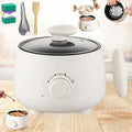 Portable Multifunctional Non-Stick Electric Pot Mini Electric Hot Pot Rice Cooker Non Stick Frying Skillets 3 Heat Settings Steaming Boiling Frying Stir-Frying Dorm Home Travel (Without steame