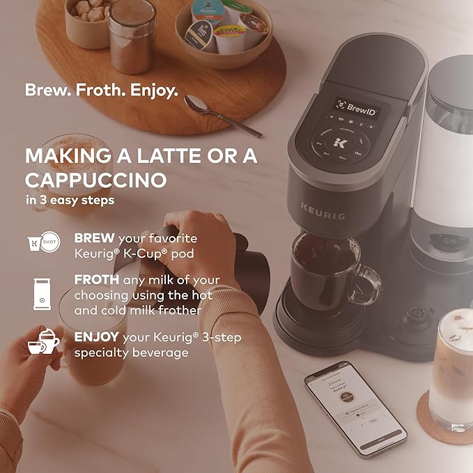 Keurig K-Cafe Essentials Single Serve K-Cup Pod Coffee Maker Black