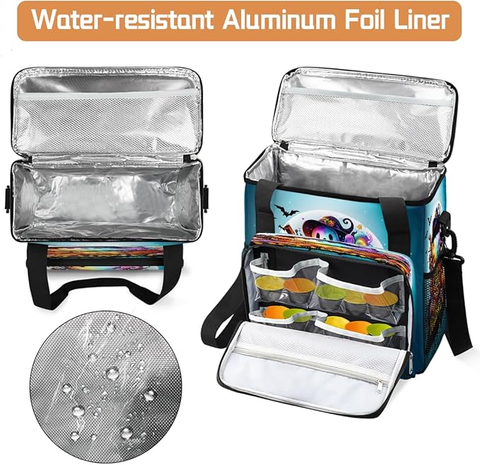 Halloween Potion Ghost Pumpkin Coffee Maker Carring Bag Travel Carrying Storage Tote Bag Compatible with Keurig K-Mini or K-Mini Plus Portable Single Serve Coffee Brewer Case with Pockets