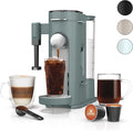 Ninja Pods &amp Grounds Specialty Single-Serve Coffee Maker Compatible with K-Cups Built-In Milk Frother 6-oz. Cup to 24-oz. Travel Mug Sizes Iced Coffee Maker Sage Green PB051SG (Renewed)