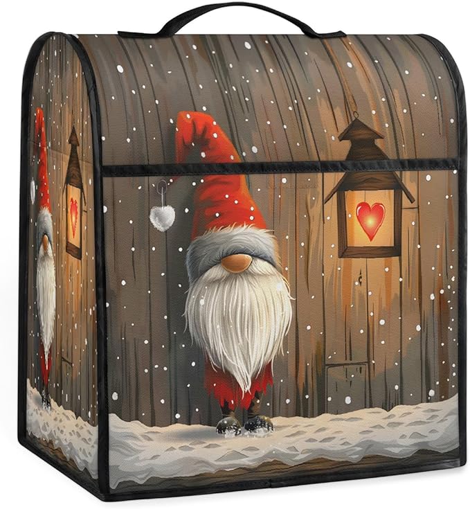 cfpolar Kitchen Aid Mixer Cover Compatible with 6-8 Quarts Christmas Dwarf Snowflake Stand Mixer Cover Kitchen Aid Mixers Accessories Appliance Organizer Bag Dust Covers with Zipper Pocket