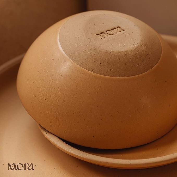 MORA Small Bowls Set of 4 16oz Ceramic Pottery Dessert Bowls - Microwave Oven and Dishwasher Safe - Merrigold