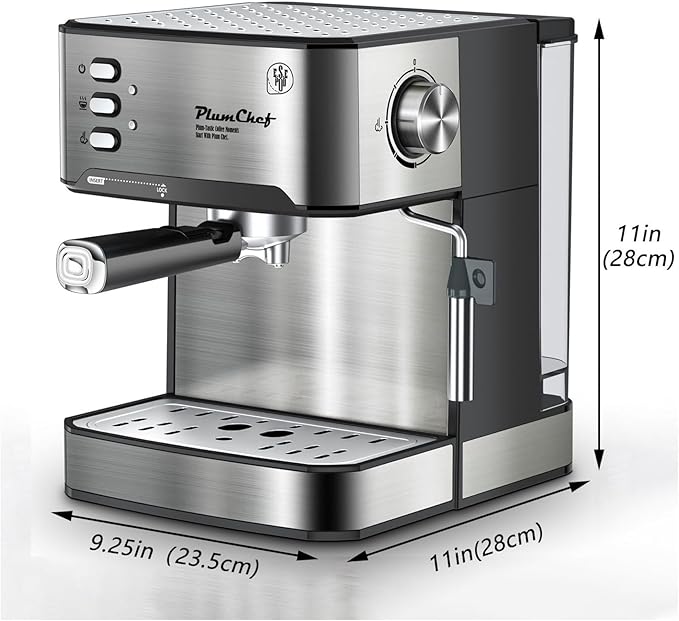 Espresso Machine 20 Bar Compact Coffee Maker with Milk Frother