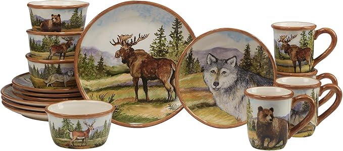 Certified International Mountain Summit 16pc Dinnerware Set Service for 4