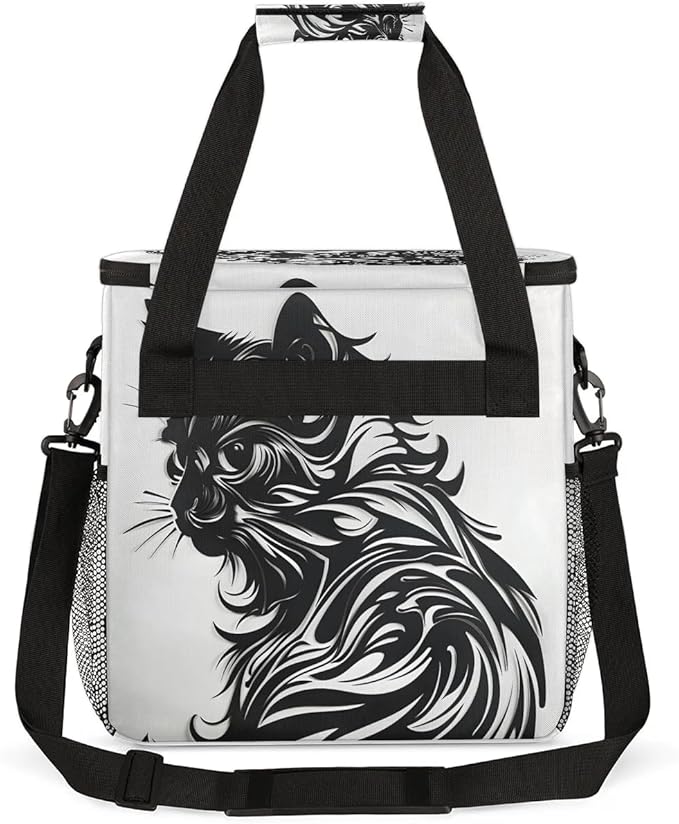 Animals Black Cats Coffee Maker Carrying Bag for Keurig K-Mini or K-Mini Plus Storage Portable Coffee Maker Travel Bag