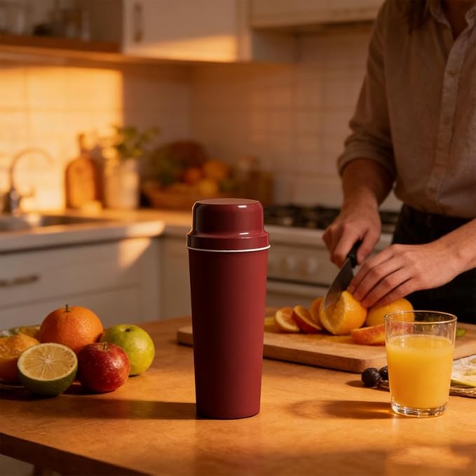 Fdit Cordless Blender 304 Stainless Steel 650ml Portable Cup with 60W Motor and 20 Blades USB Rechargeable Ice Crusher for Gym Office Travel