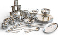 Indian Art Villa Stainless Steel Dinner Set/Thali Set of 52 Pieces Dinnerware Tableware Or Crockery