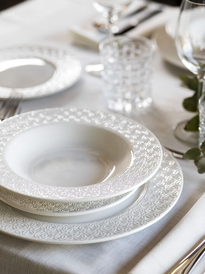 Tognana Margaret Dinner Set for 6 People 18 Pieces Porcelain White