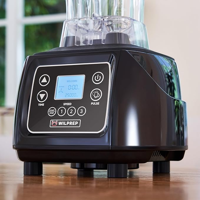 WILPREP 3.5 HP Commercial Blender Touchpad Timer 64 oz Jar NSF Certified