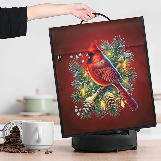 cfpolar Kitchen Aid Mixer Cover Compatible with 6-8 Quarts Cardinal Holly Christmas Stand Mixer Cover Kitchen Aid Mixers Accessories Appliance Organizer Bag Dust Covers with Zipper Pocket