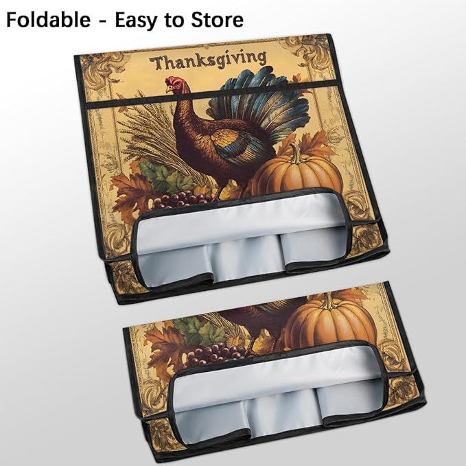 cfpolar Kitchen Aid Mixer Cover Compatible with 6-8 Quarts Thanksgiving Turkey Pumpkin Stand Mixer Cover Kitchen Aid Mixers Accessories Appliance Organizer Bag Dust Covers with Zipper Pocket