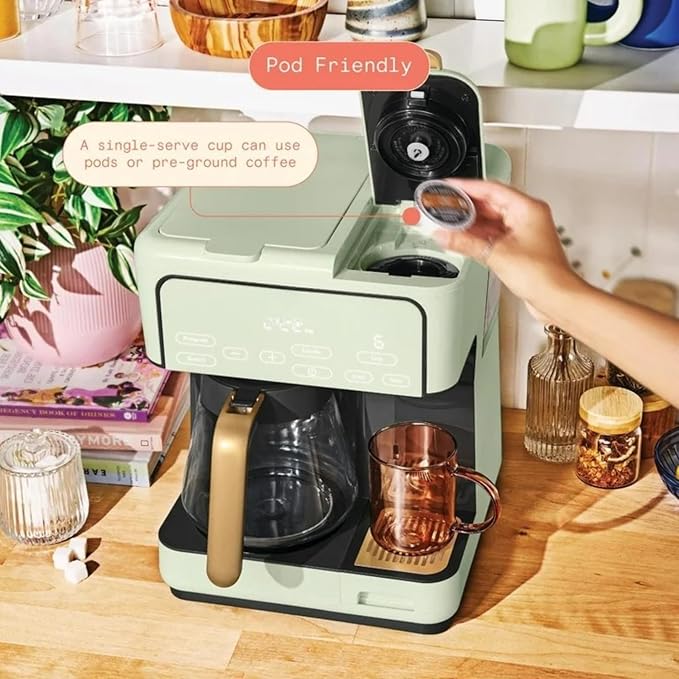 Programmable 12-Cup &amp Single-Serve Multi-Brew Coffee Maker Digital Controls Large Capacity Easy to Use