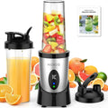 KOIOS Smoothie Blender 900W Personal Blender for Shakes and Smoothies for Kitchen with 2 Portable Cups 22oz Single Serve Smoothies Maker Mixer for Juices Nutritious Recipe Silver