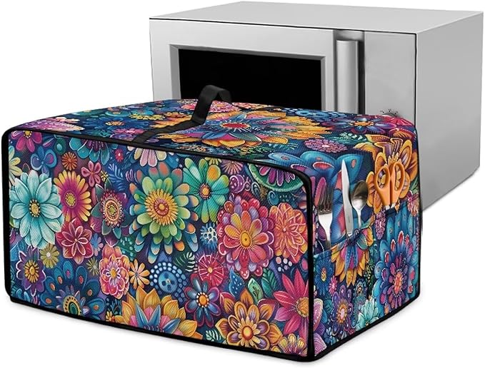 Mandala Floral Toaster Oven Air Fryer Cover Heat-Resistant Waterproof Dust-proof Protective Covers Compatible with Smart Oven Air Fryer Smart Oven for Parties &amp Gatherings